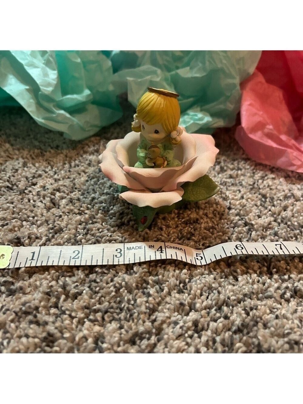 Precious Moments Angel in Pink Rose